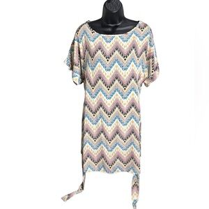 Love Culture Multicolor Chevron Dress Size Large